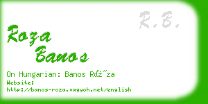 roza banos business card